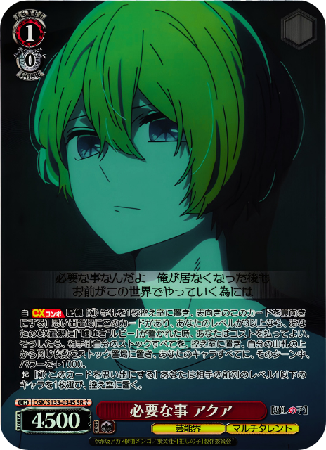 必要な事 アクア